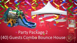 Party Package 2 (40) Guests) Combo Bounce House