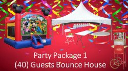 Party Package 1 (40 Guests) Bounce House