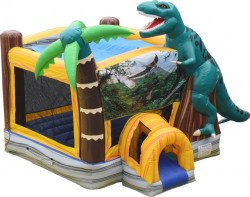 Jurassic Dinosaur Misting Bounce House Wet/Dry