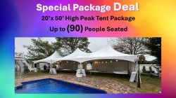 A Tent Package 20x50 Up to (90) People Seated