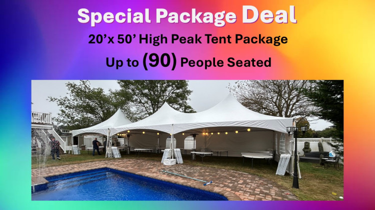 A Tent Package 20x50 Up to (90) People Seated