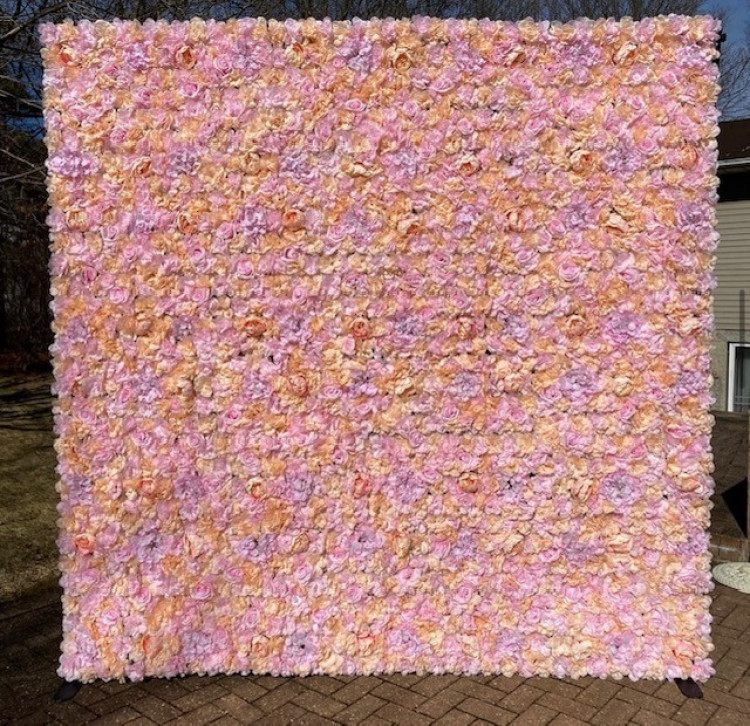 Pink and Champagne Flower Wall Pink and Champagne Flower Wall